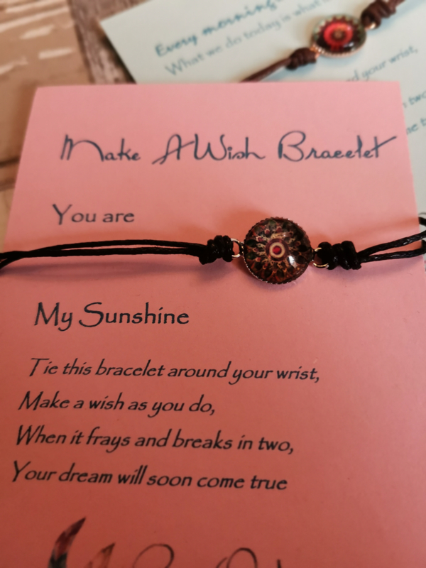Verstelbare Make A Wish Bracelet Mandala | Sunshine