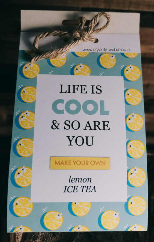 Life is cool & so are you - Make your  own Lemon Ice Tea