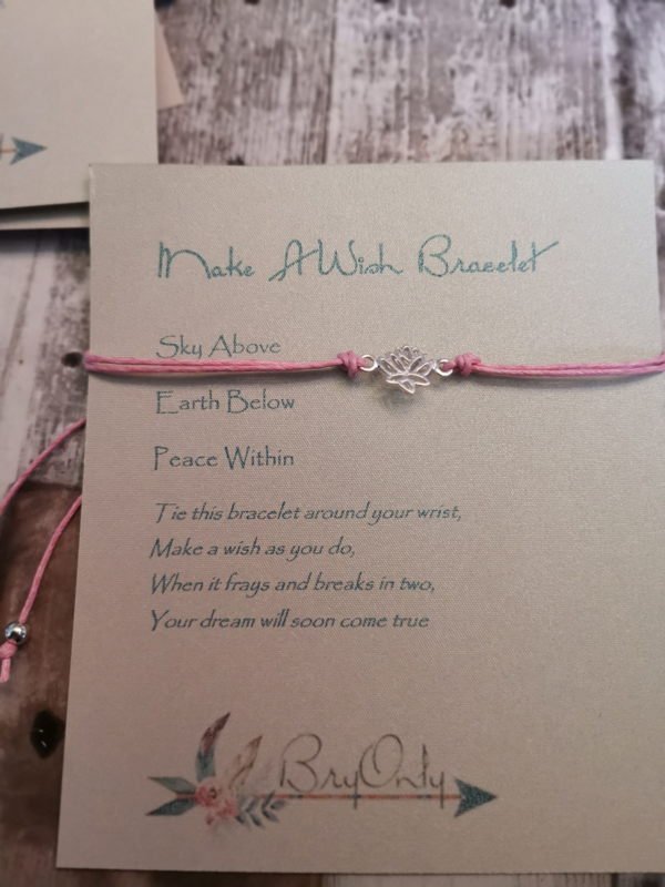 Verstelbare Make A Wish Bracelet Lotus | Peace