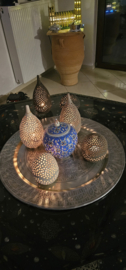 Aardewerk lantaren piramide van House of Crete grijs