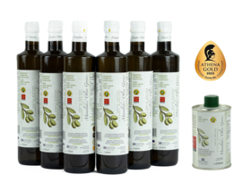 Olijfolie Super Extra Vierge 6 x 750 ml (fles) gratis verzending en gratis 250ml olijfolie