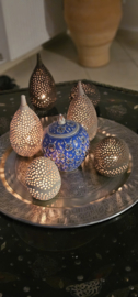 Aardewerk lantaren piramide van House of Crete grijs