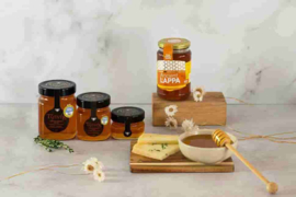 Olijfolie Extra Vierge 2 x 500 ml + pot olijven +  450 gram tijmhoning.