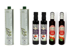 Combinatie Olijfolie Manolakis 2 x 750ml en 2 x Balsamico 250ml Mix