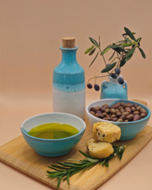 Aanbieding Keramiek fles met schaaltjes