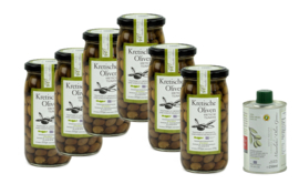 Aanbieding volle doos olijven 12 stuks