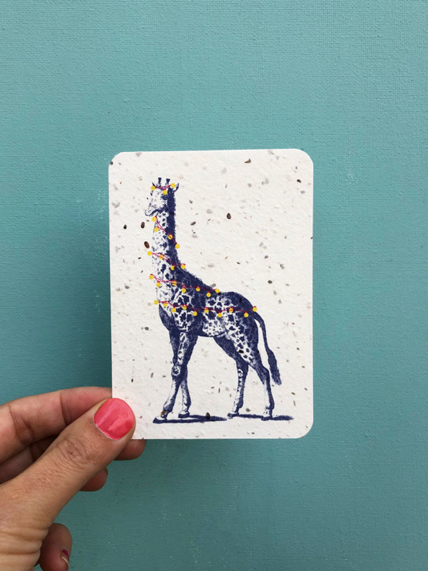 Festive giraffe - A7