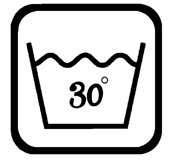 Sticker Wassymbolen 30C graden 6 st.
