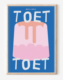 Poster Toet Toet - blauw (2 formaten)