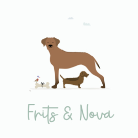 Hondenportretje Frits en Nova