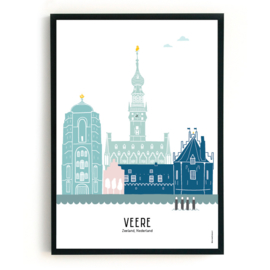 Poster Veere in kleur  - A4 | A3