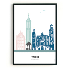 Poster Venlo in kleur  - A4