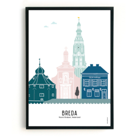 Poster Breda in kleur - A3