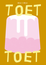 Poster Toet Toet - geel - A3