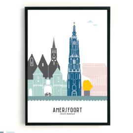 Poster Amersfoort in kleur - A3