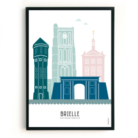 Poster Brielle in kleur - A4