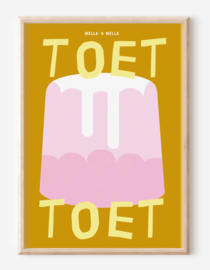 Poster Toet Toet - geel (2 formaten)