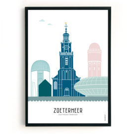 Poster Zoetermeer in kleur  - A4 | A3