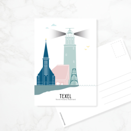 Ansichtkaart Texel - kleur
