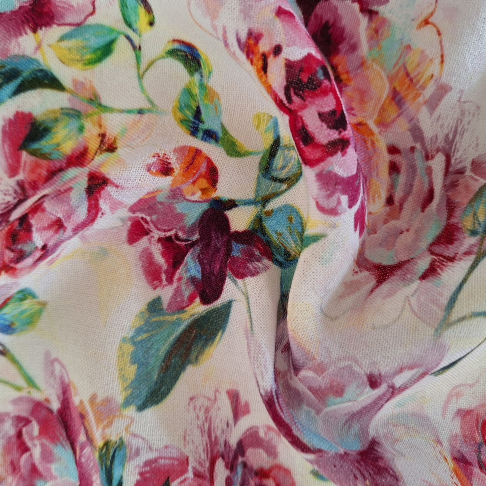 Viscose linnen roos