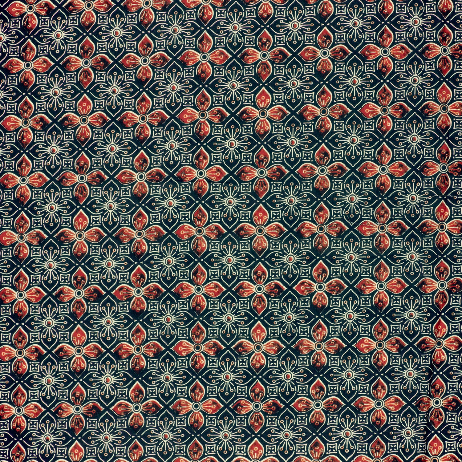 Nooteboom voile katoen bloem indigo