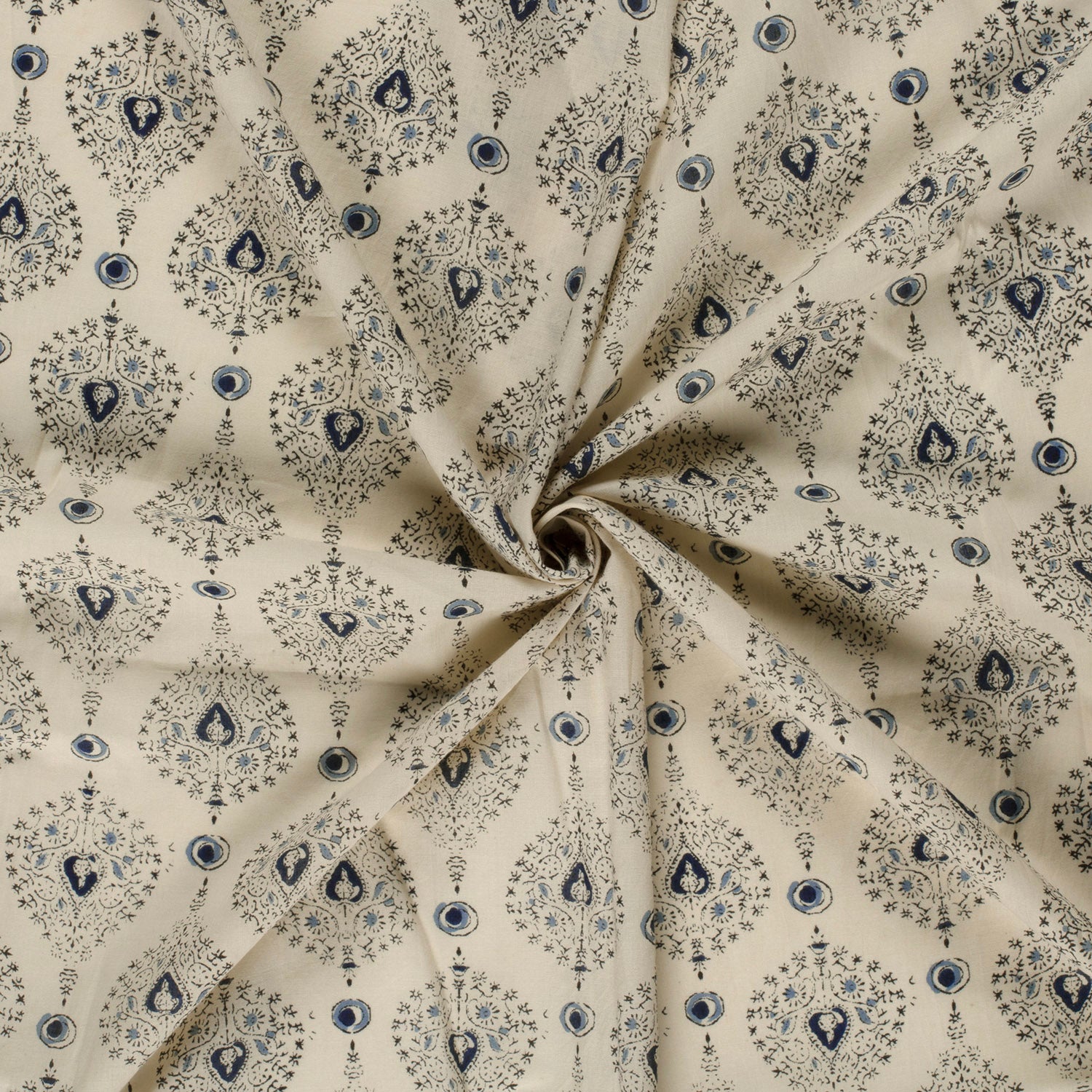 Nooteboom voile katoen abstract beige