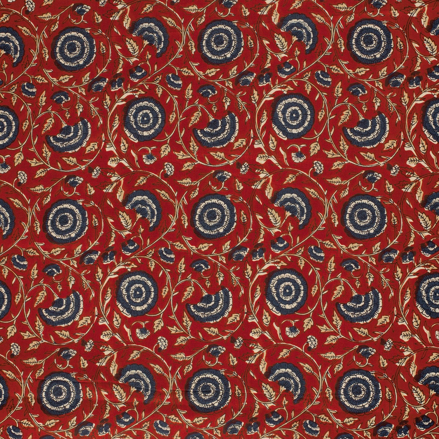 Nooteboom voile katoen bloemen rood