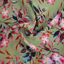 Viscose groen bloem