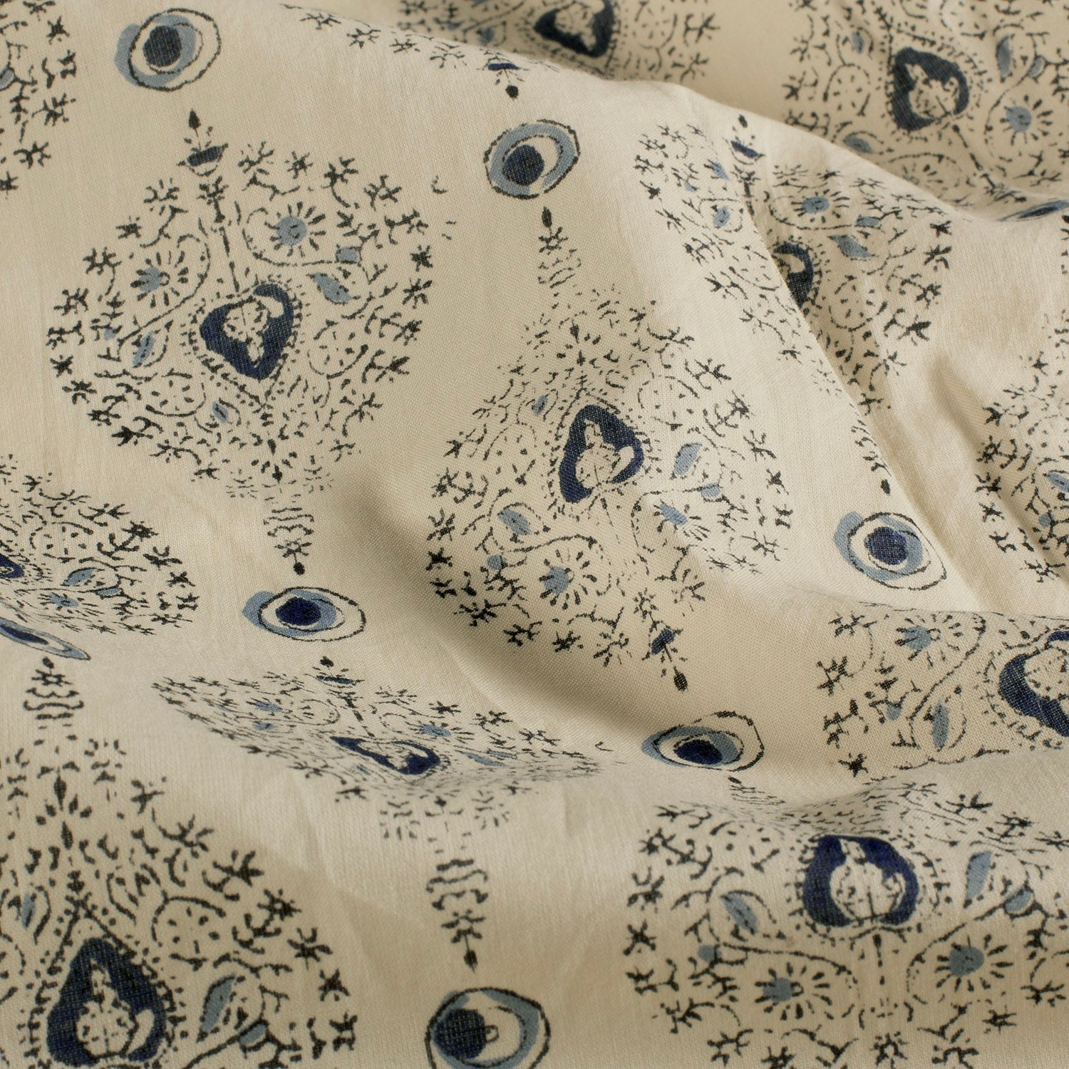 Nooteboom voile katoen abstract beige