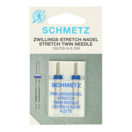 Schmetz stretch tweelingnaald 2 stuks 4.0 - 75