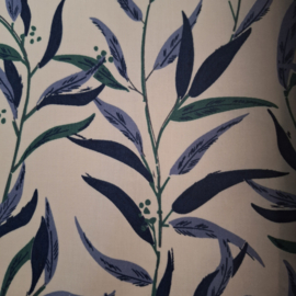 Viscose bladeren blauw