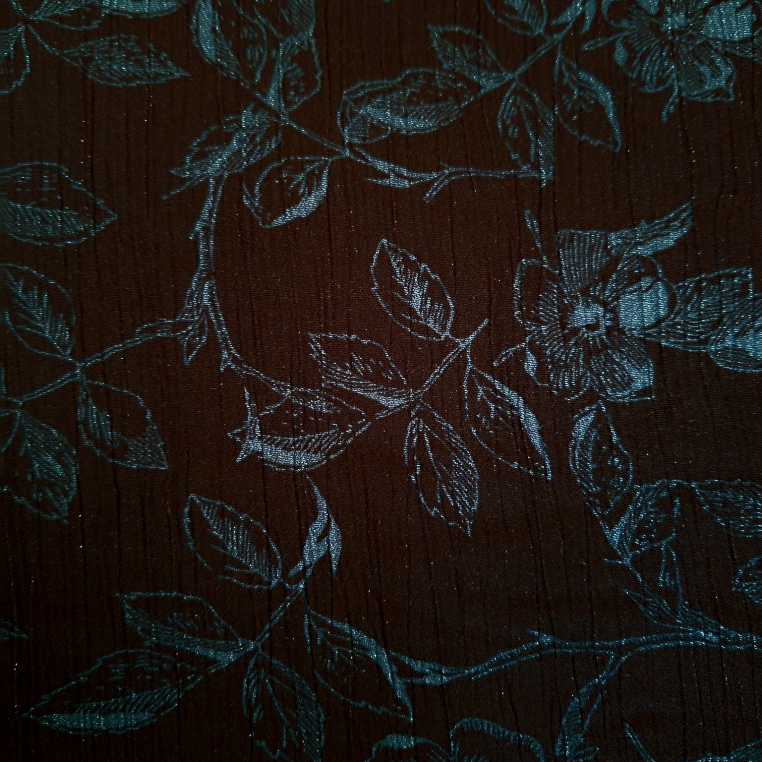 viscose crinkle bloem zwart-petrol