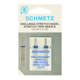 Schmetz stretch tweelingnaald 2 stuks 2.5 - 75