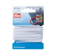 Prym koordelastiek 2.5 mm zwart