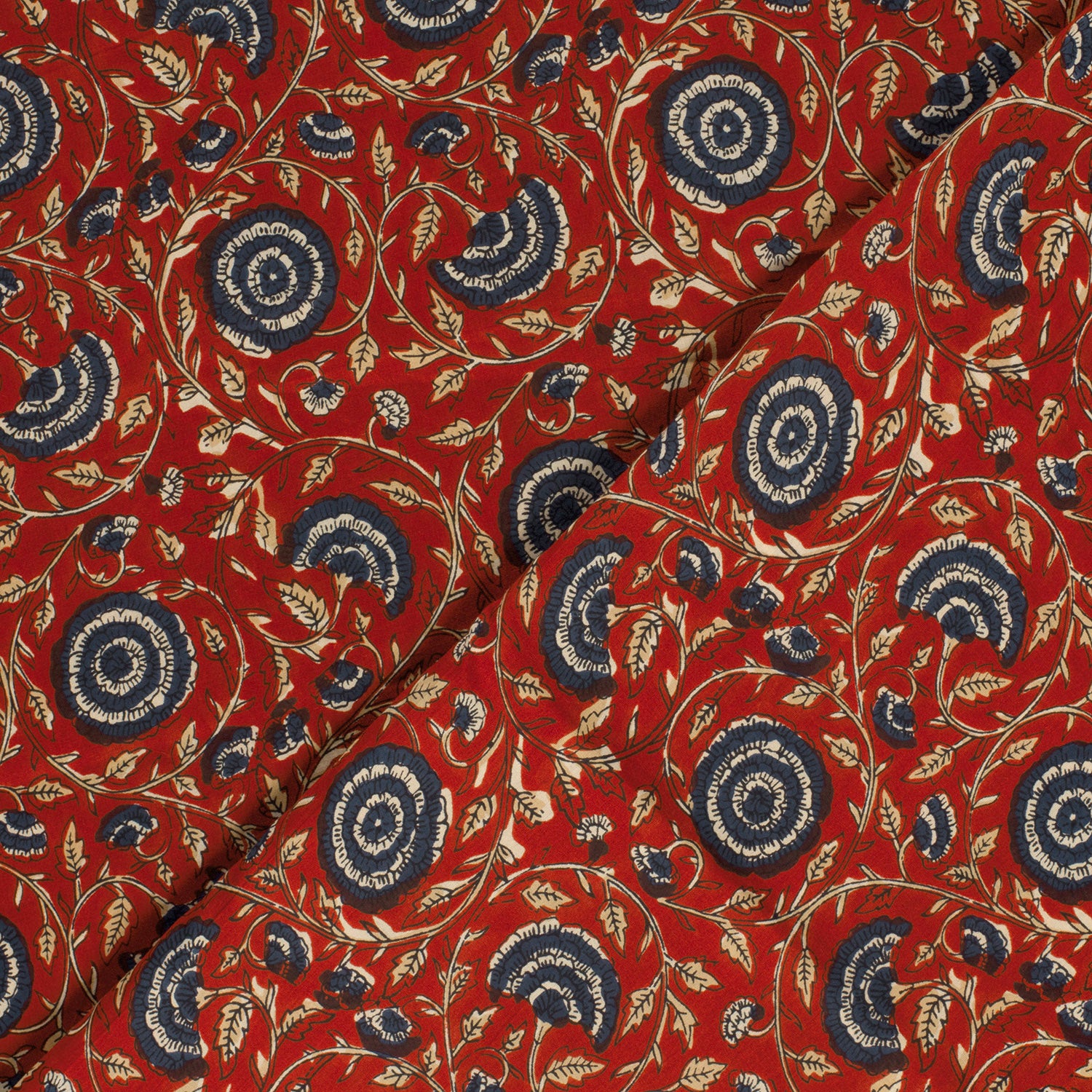 Nooteboom voile katoen bloemen rood