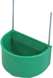 Kolibrie-bak klein groen, met metalen haak.