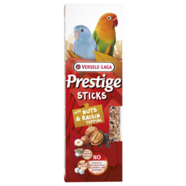 Sticks Kleine Papegaaien met Noten & Rozijnentopping 60 g 2