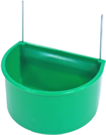 Kolibrie-bak groot groen, met metalen haak.