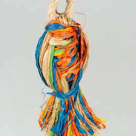 Shreddy tros met raffia & jute meerkleurig