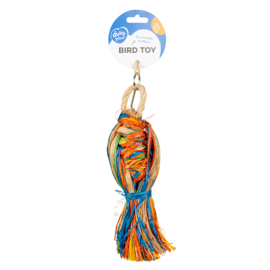Shreddy tros met raffia & jute meerkleurig