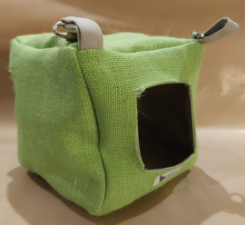 Slaap kubus Caique appelgroen/ grijs