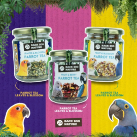 Back Zoo Nature Parrot Tea Leaves & Blossom