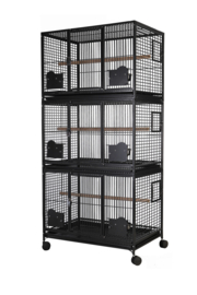 STRONG Birdcage Myra, 3 floors, silvertone grey