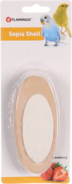 Sepia schelp Birdie Sepiaschelp met aardbeismaak Roze & Wit