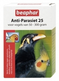 BEAPHAR ANTI-PARASIET 25 VOGEL (50-300GR) 2 PIP