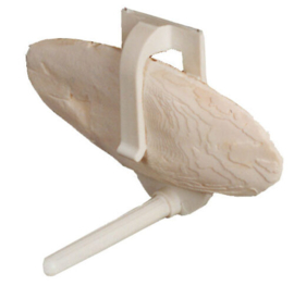 Sepia klem plastic met plastic haak.