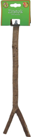 Boon zitstok met schroefdraad hout, 35 cm.