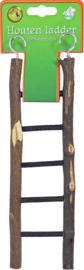 Boon vogelspeelgoed ladder hout Natural 5 traps, 22 cm.