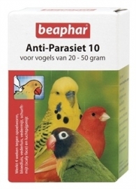 BEAPHAR ANTI-PARASIET 10 VOGEL (20-50GR) 2 PIP