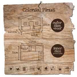 Woodland kippenhok Colonial Pinus
